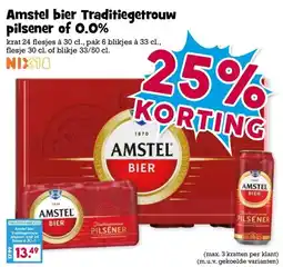Boon`s Markt Amstel bier Traditiegetrouw pilsener of 0.0% aanbieding