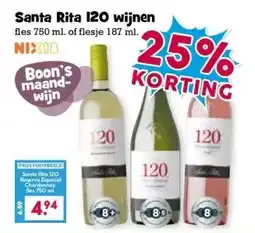 Boon`s Markt Santa Rita 120 wijnen aanbieding