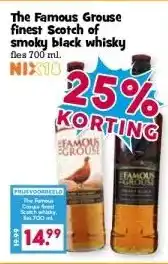 Boon`s Markt The Famous Grouse finest Scotch of smoky black whisky aanbieding