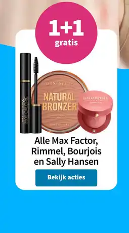 Plein.nl Alle Max Factor, Rimmel, Bourjois en Sally Hansen aanbieding