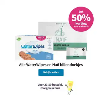 Plein.nl Alle WaterWipes en Naïf billendoekjes aanbieding