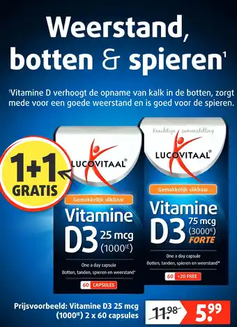 Lucovitaal Vitamine D3 25 mcg aanbieding