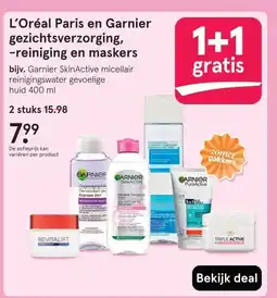 Etos L'Oréal Paris en Garnier gezichtsverzorging, -reiniging en maskers aanbieding