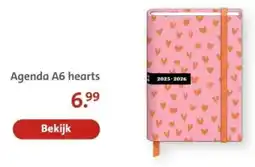 Bruna Agenda A6 hearts aanbieding