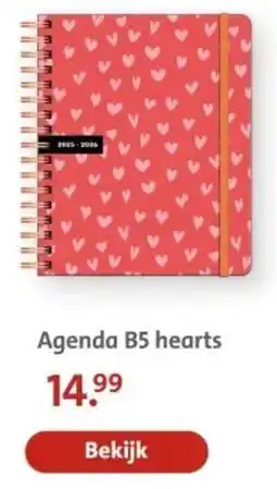 Bruna Agenda B5 hearts aanbieding