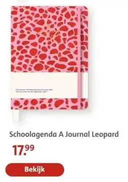 Bruna Schoolagenda A Journal Leopard aanbieding