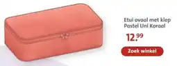 Bruna Etui ovaal met klep Pastel Uni Koraal aanbieding