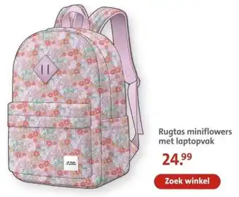Bruna Rugtas miniflowers met laptopvak aanbieding
