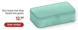 Bruna Etui ovaal met klep Pastel Uni groen aanbieding