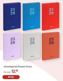 Bruna Schoolagenda Brepols linnen aanbieding