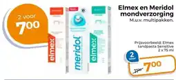 Trekpleister Elmex en Meridol mondverzorging M.u.v. multipakken. aanbieding