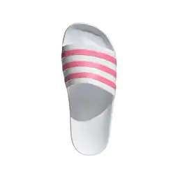 Foot Locker Adidas adilette Slippers en Sandalen Dames - Wit - Maat 35.5 - Mesh/Synthetisch aanbieding