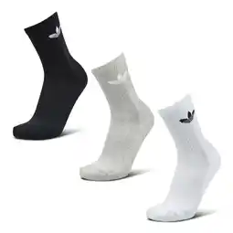 Foot Locker Adidas Solid Crew 3 Pack Sokken Unisex - Wit - Maat 34-36 aanbieding