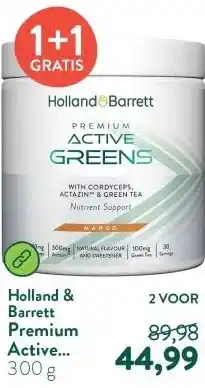 Holland & Barrett Premium Active Greens Mango aanbieding