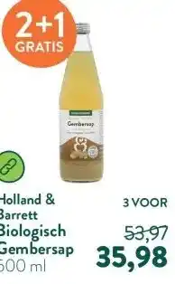 Holland & Barrett Biologisch Gembersap aanbieding