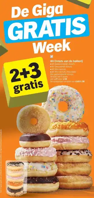 Albert Heijn AH Donuts van de bakkerij aanbieding