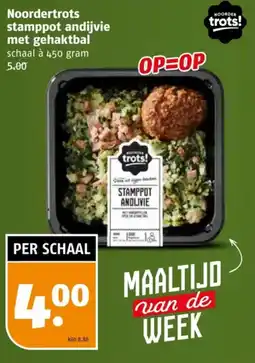 Poiesz Noordertrots stamppot andijvie met gehaktbal aanbieding