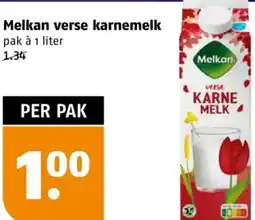 Poiesz Melkan verse karnemelk aanbieding