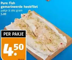 Poiesz Pure Fish gemarineerde heekfilet aanbieding