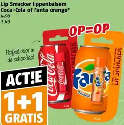 Poiesz Lip Smacker lippenbalsem Coca-Cola of Fanta orange* aanbieding