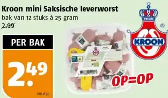 Poiesz Kroon mini Saksische leverworst aanbieding