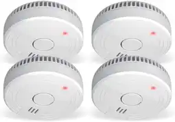 Amazon ELRO FS1801 rookmelder voldoet aan de Europese norm EN14604-4 stuks, verpakking van 4 aanbieding