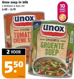 Poiesz Unox soep in blik aanbieding
