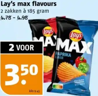 Poiesz Lay's max flavours aanbieding