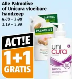 Poiesz Alle Palmolive of Unicura vloeibare handzeep aanbieding