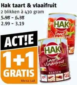 Poiesz Hak taart & vlaaifruit aanbieding