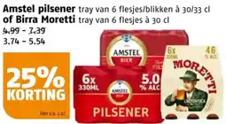 Poiesz Amstel pilsener of Birra Moretti aanbieding