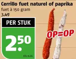 Poiesz Cerrillo fuet naturel of paprika aanbieding