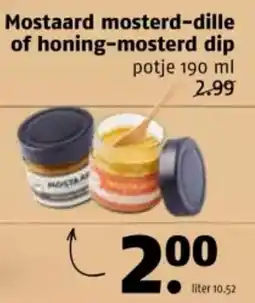 Poiesz Mostaard mosterd-dille of honing-mosterd dip aanbieding