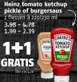 Poiesz Heinz tomato ketchup pickle of burgersaus aanbieding