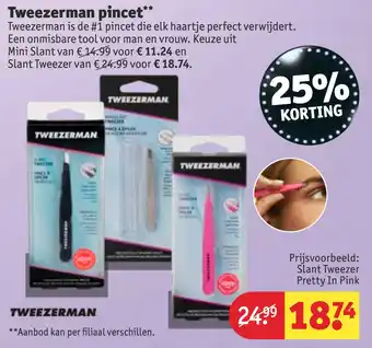 Kruidvat Tweezerman pincet aanbieding