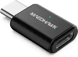Amazon MaedHawk Bypass Motorrad CarPlay Bluetooth Headset Adapter met Passthrough USB-C Ladeanschluss aanbieding