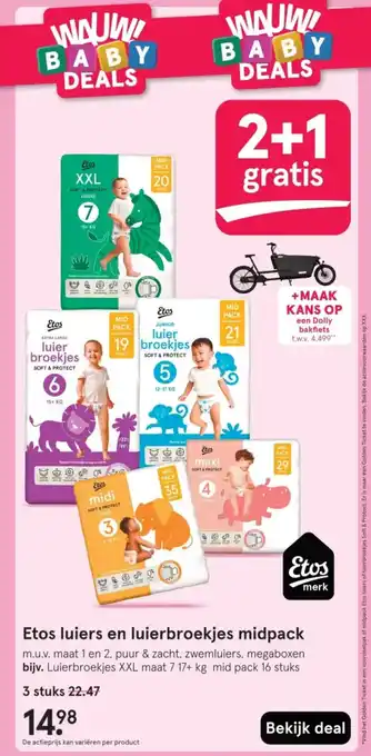 Etos Etos luiers en luierbroekjes midpack aanbieding