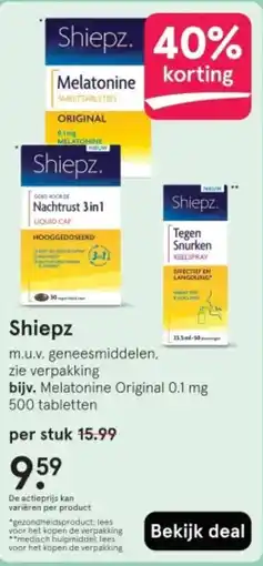 Etos Shiepz. 40% Melatonine aanbieding