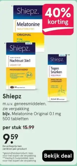 Etos Shiepz. 40% Melatonine aanbieding