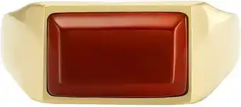 Amazon Fossil herenring sieraden, zilverkleurig of goudkleurig roestvrij stalen zegel, gouden, 8 aanbieding