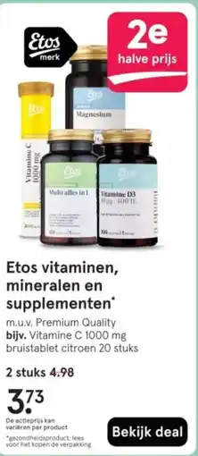 Etos Etos vitaminen, mineralen en supplementen aanbieding