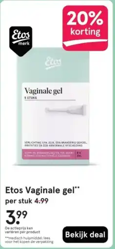 Etos Etos Vaginale gel aanbieding