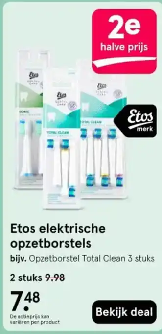 Etos Etos elektrische opzetborstels aanbieding
