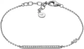 Amazon Emporio Armani Sterling zilveren damesarmband met karabijnsluiting aanbieding