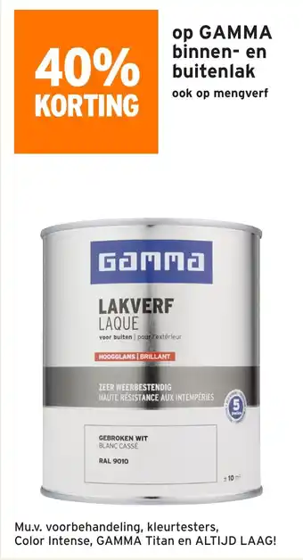 GAMMA Op gamma binnen en buitenlak aanbieding