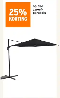 GAMMA Op alle zweef parasols aanbieding