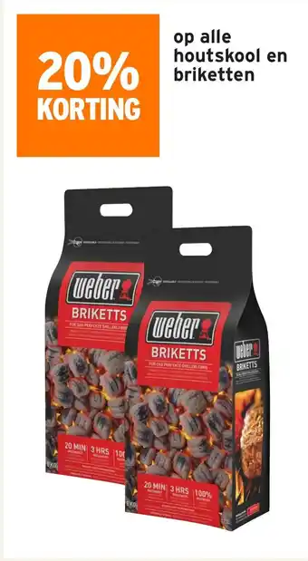 GAMMA Op alle houtskool en briketten aanbieding