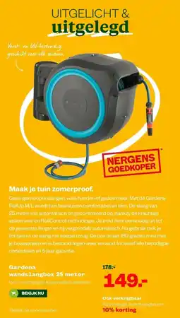 Welkoop Gardena wandslangbox 25 meter aanbieding