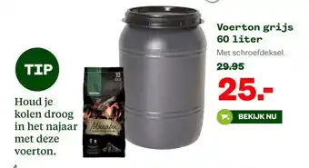 Welkoop Voerton grijs 60 liter aanbieding