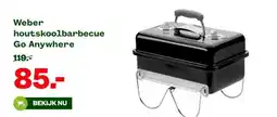Welkoop Weber houtskoolbarbecue Go Anywhere aanbieding